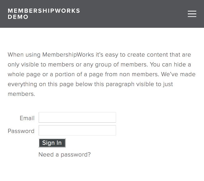 Member Only Pages