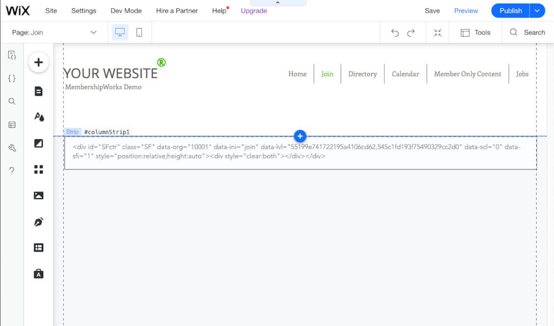 Wix Membership Snippet