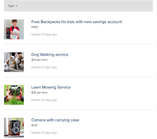 Classified Ads Listings